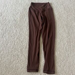 Aerie Brown crossover waist Leggings